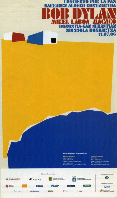 bob dylan san sebastian 2006 flyer