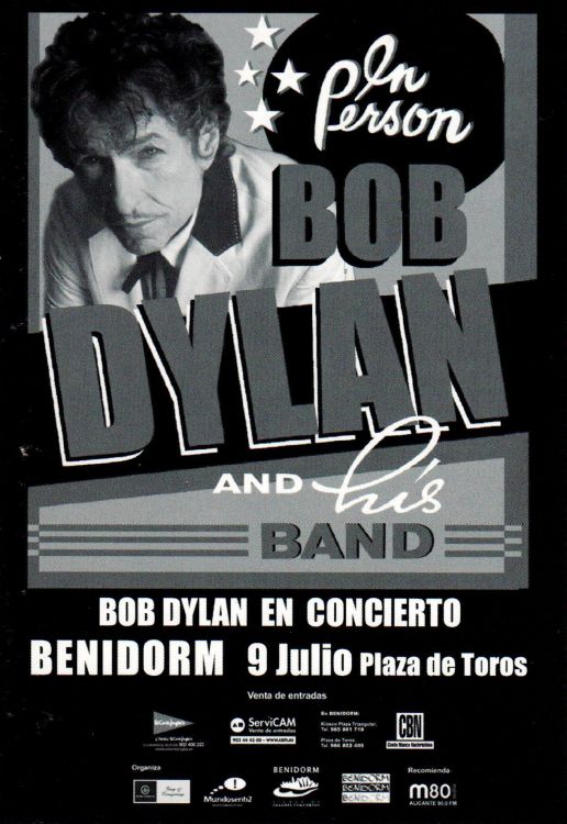 bob dylan benidorm 2004 flyer