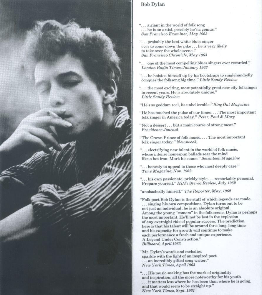 the times they are a-changin press release 1964