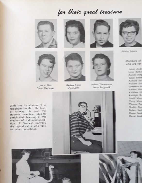 bob dylan hematite hibbing high school yearbook 1957 photos