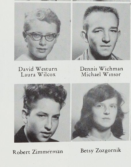 bob dylan hematite hibbing high school yearbook 1958 detail