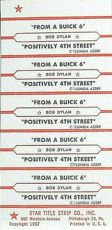 juke box strip from a buick 6 set