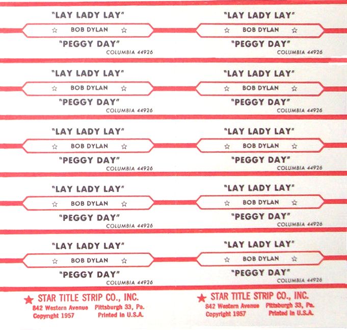 juke box strip lay lady lay set