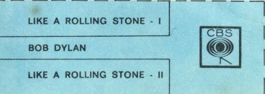 juke box strip like a rolling stone I & II France 1965