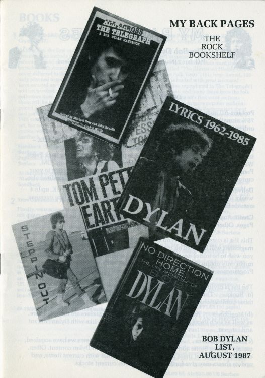 bob dylan My Back Pages catalogue 1987