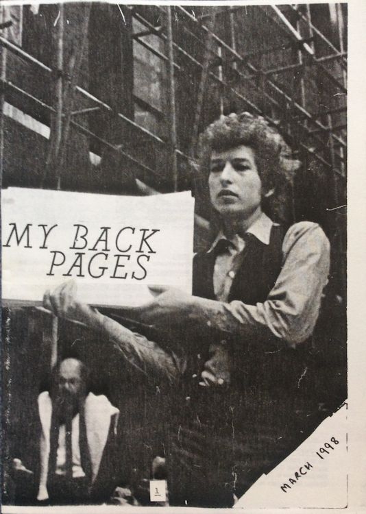 bob dylan My Back Pages catalogue 03 1998