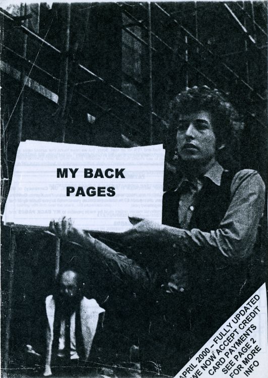 bob dylan My Back Pages catalogue 2000