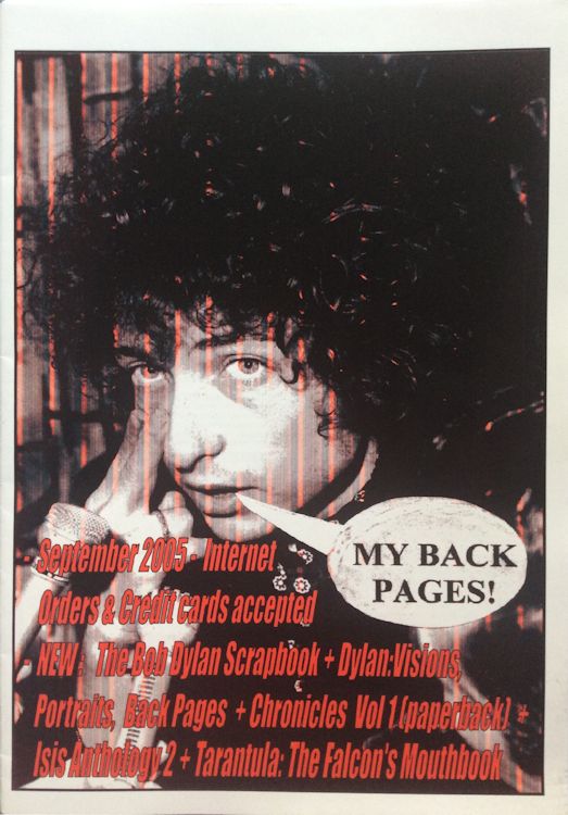 bob dylan My Back Pages catalogue sept 2005