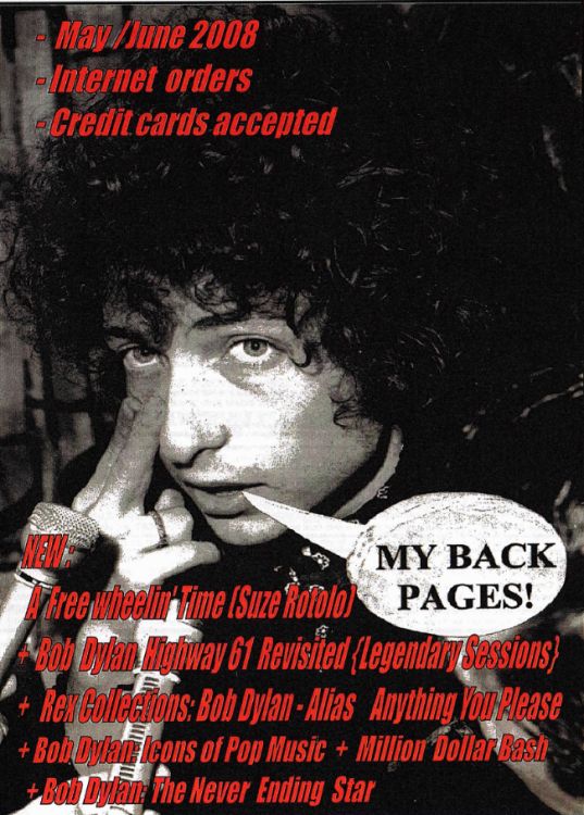 bob dylan My Back Pages catalogue may 2008