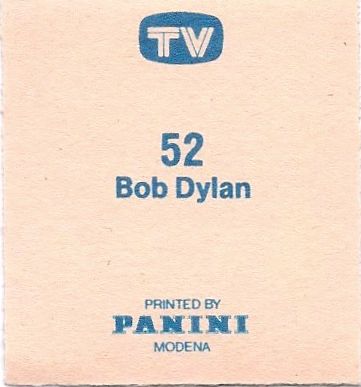 bob dylan italy 1980 trading card