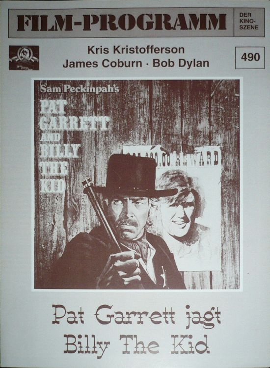 bob dylan Pat Garrett and Billy The Kid Sam Peckinpah film-programm germany