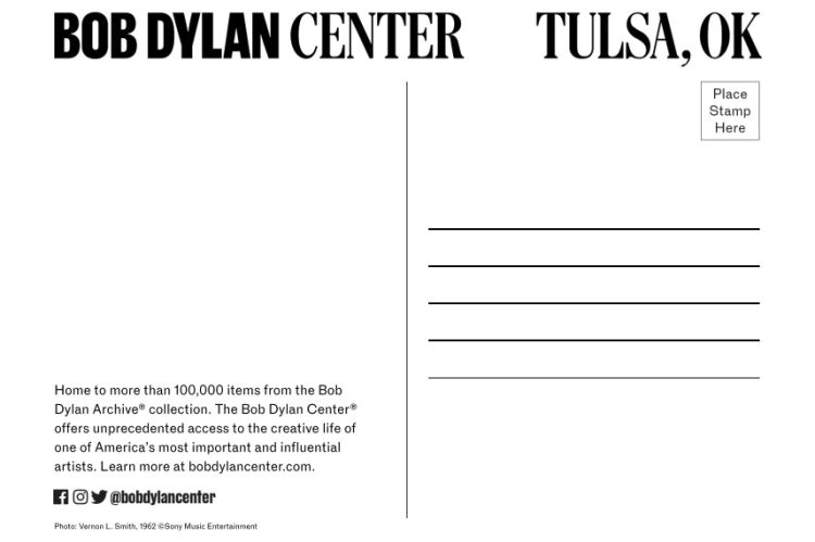 Tulsa Dylan Center postcards