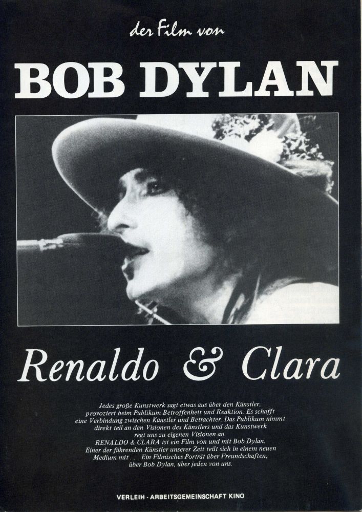 bob dylan Renaldo and Clara film german press kit 1978