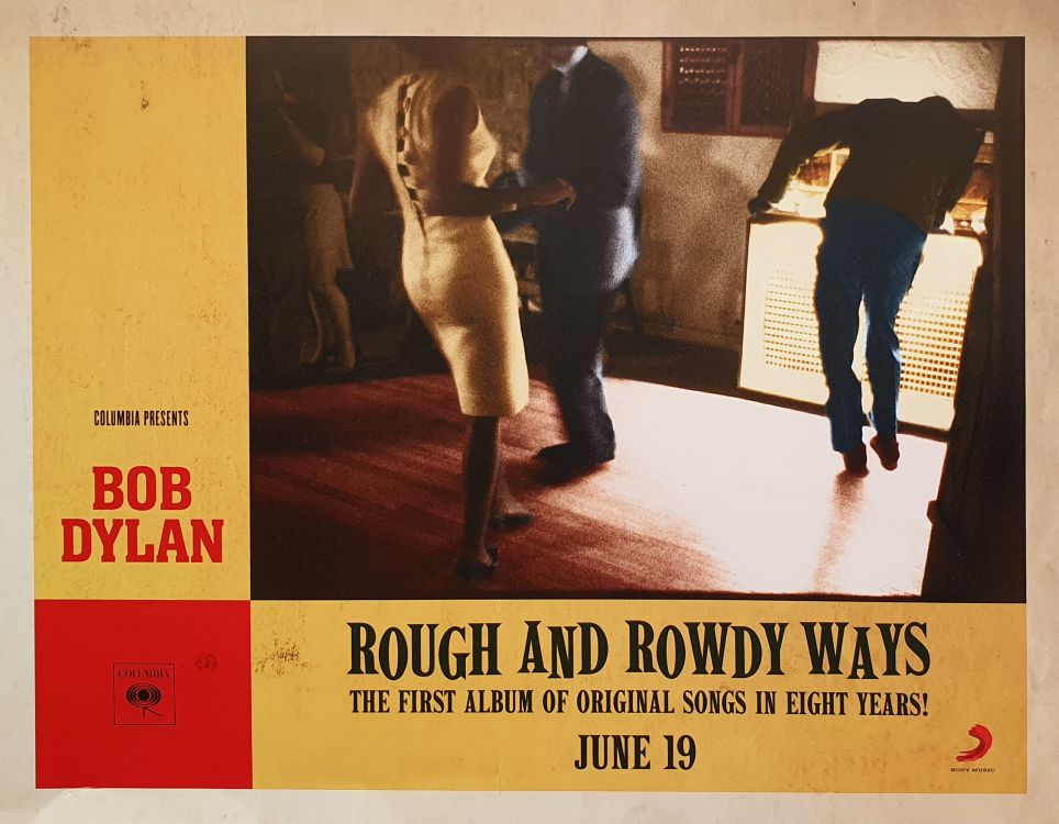 rough and rowdy ways promo card