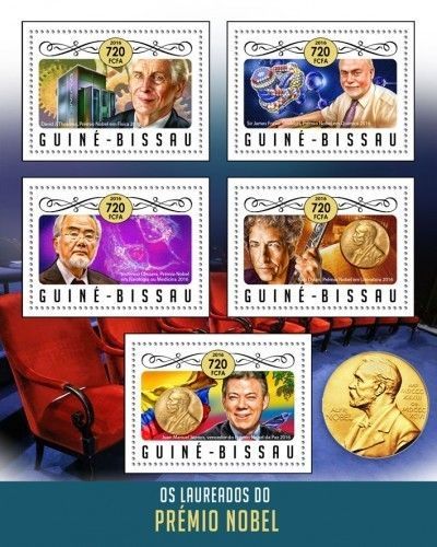 bob dylan Guiné-Bissau 2016 'Os Laureados do Premio Nobel stamp