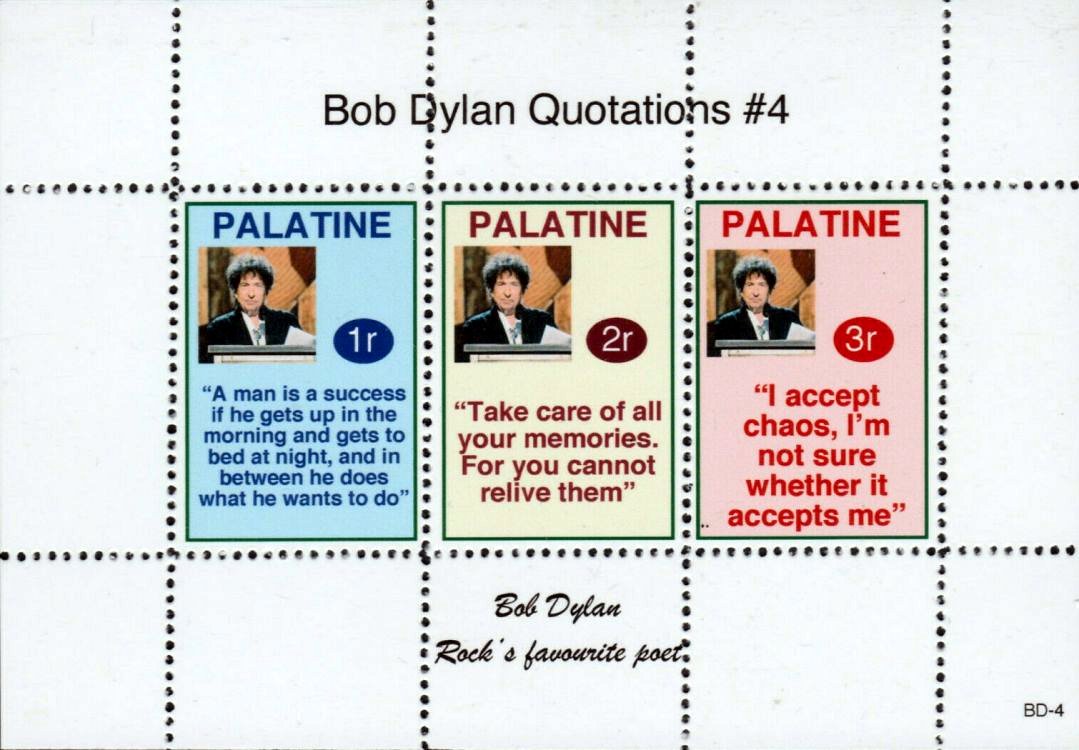 bob dylan quotations 4 stamp
