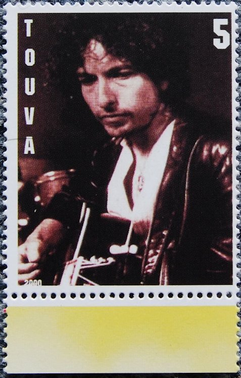 bob dylan stamp Touva, 2001: 'Legendary Bands' stamp