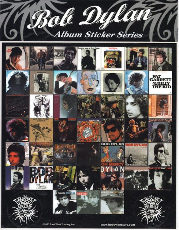 bob dylan Album Sticker Series