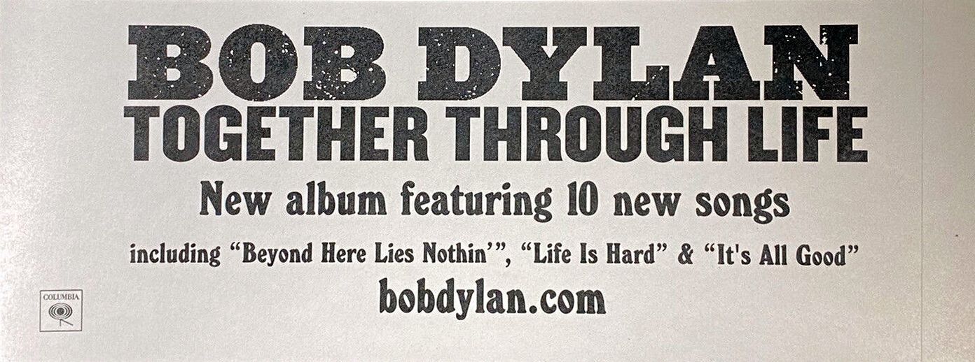 2009 sticker, bobdylan.com promotion for <i>Together Through Life
