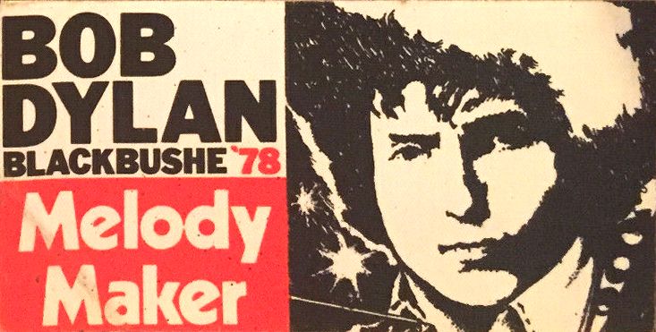 bob dylan Blackbushe 1978 sticker