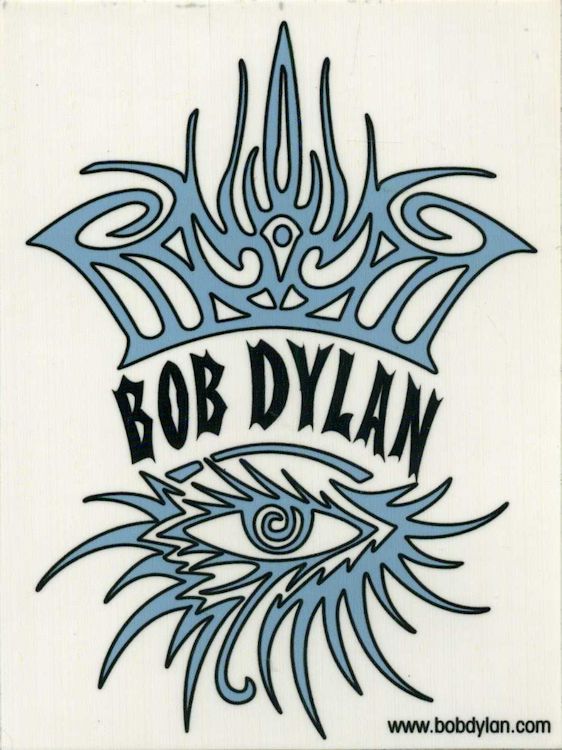 bob dylan blue crown eye Sticker