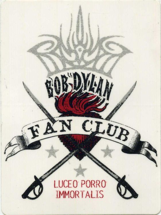 bob dylan fan club sticker