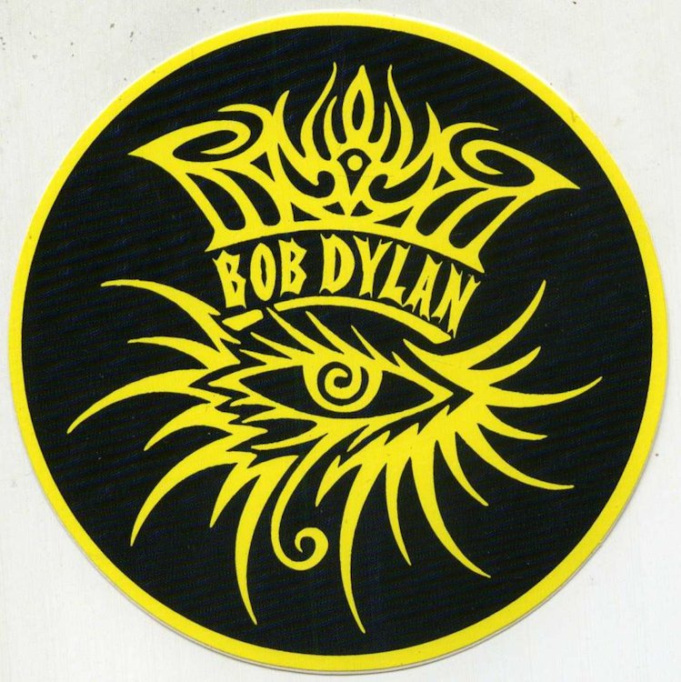 bob dylan yellow eye Sticker