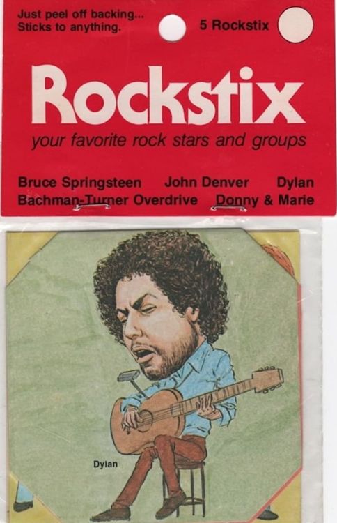 bob dylan rockstick sticker