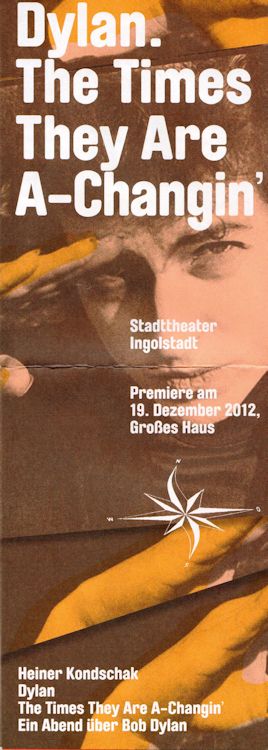 Bob Dylan theater the times they are a-changing Munich 2014 programme
