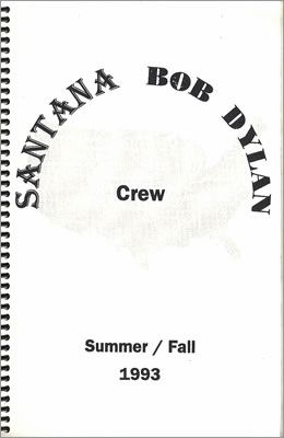 tour itineraries 1993 bob dylan