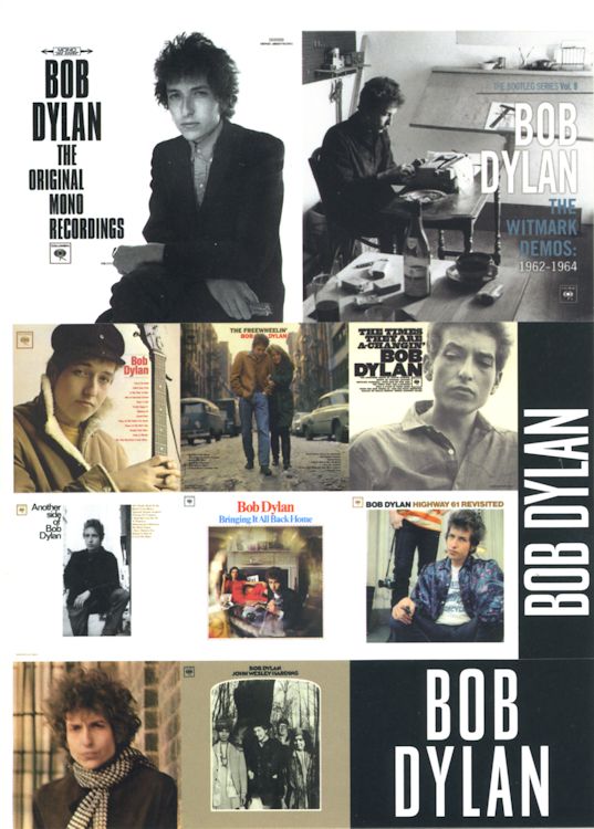 bob dylan the original mono recordings and witmark demos flyer