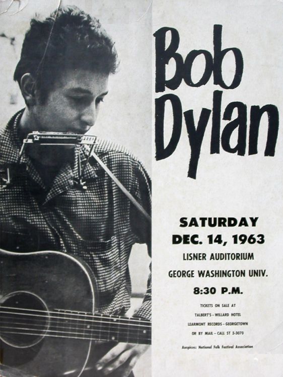 monterey folk festival 1963 Bob Dylan Programme