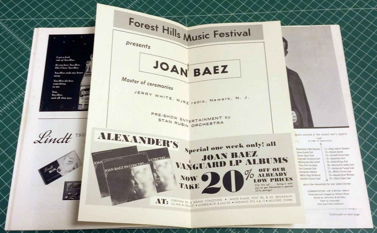 Forest Hills Tennis Stadium 1964 baez page