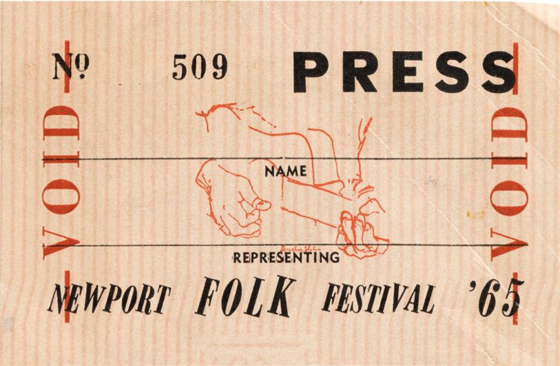 Newport Folk Festival 1965 Bob Dylan leaflet