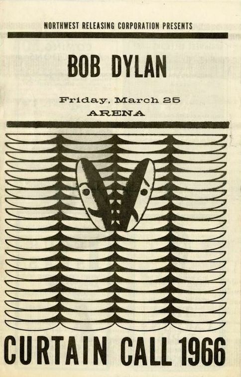 Bob Dylan Seattle 25 03 1966 Programme