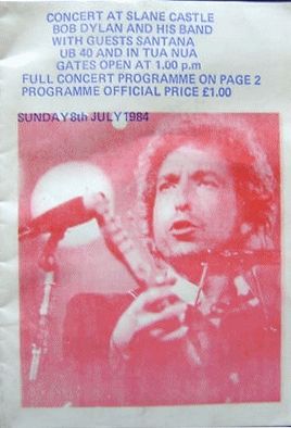 Bob Dylan slane 1984 Programme #2