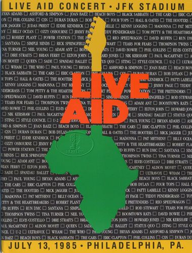 Bob Dylan live aid 1985 Programme
