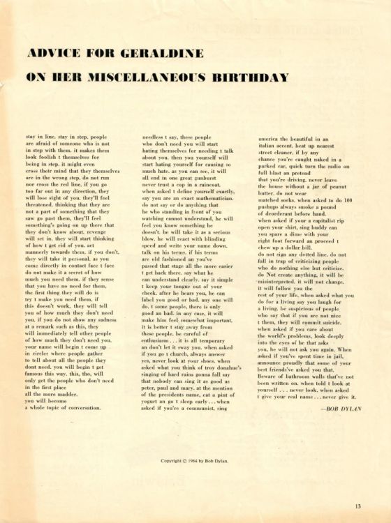 Bob Dylan carnegie-hall 1965 -1bis