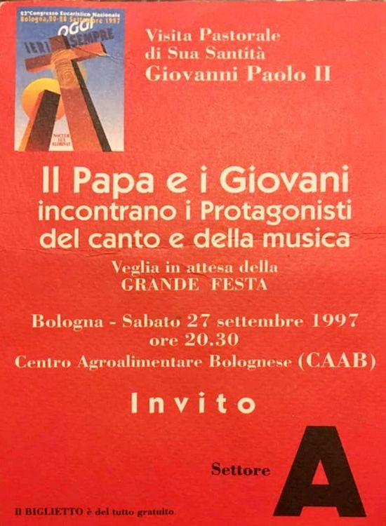 Bob Dylan Bologna 1997 invitation