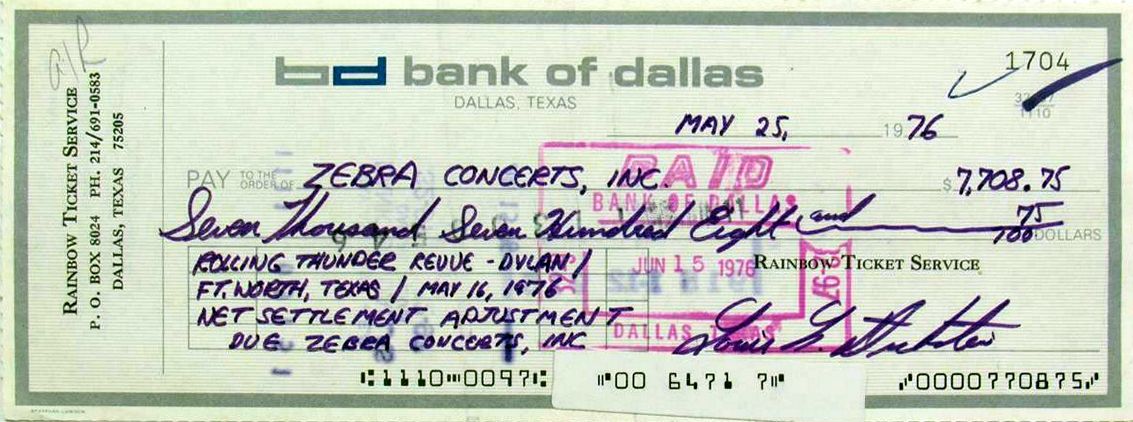 cheque fort worth 1 1976