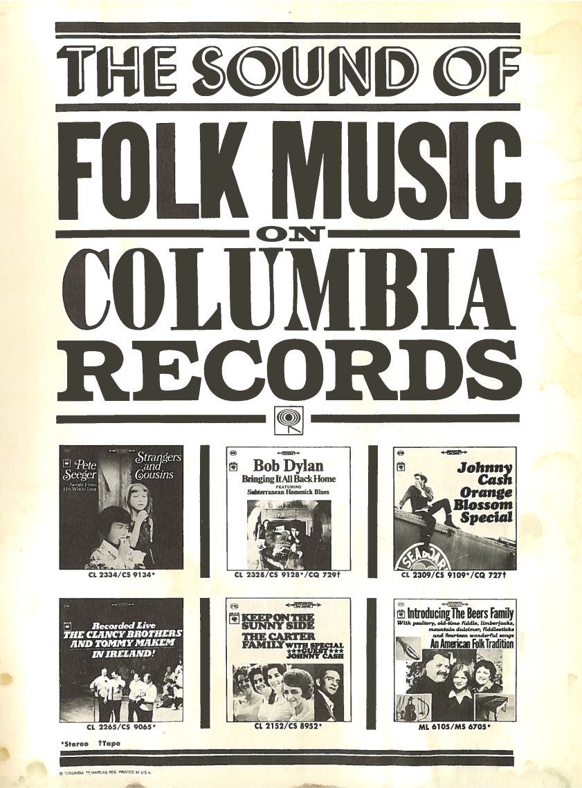 Newport Folk Festival 1965 Bob Dylan Programme inside page 7