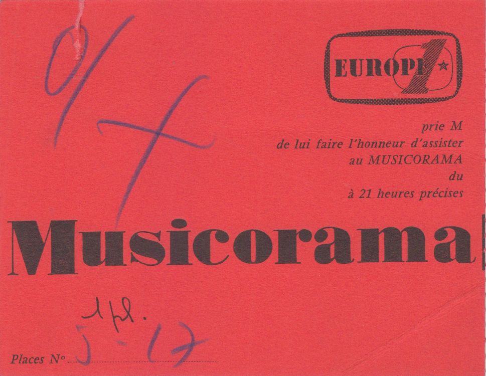 Paris 24 May 1966 Olympia Bob Dylan invitation