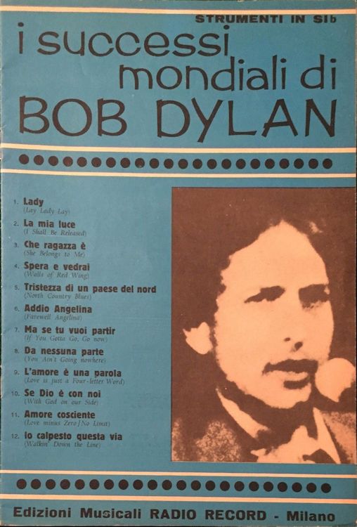 I Successi Mondiali di bob dylan 1969, 'Strumenti in Sib' songbook