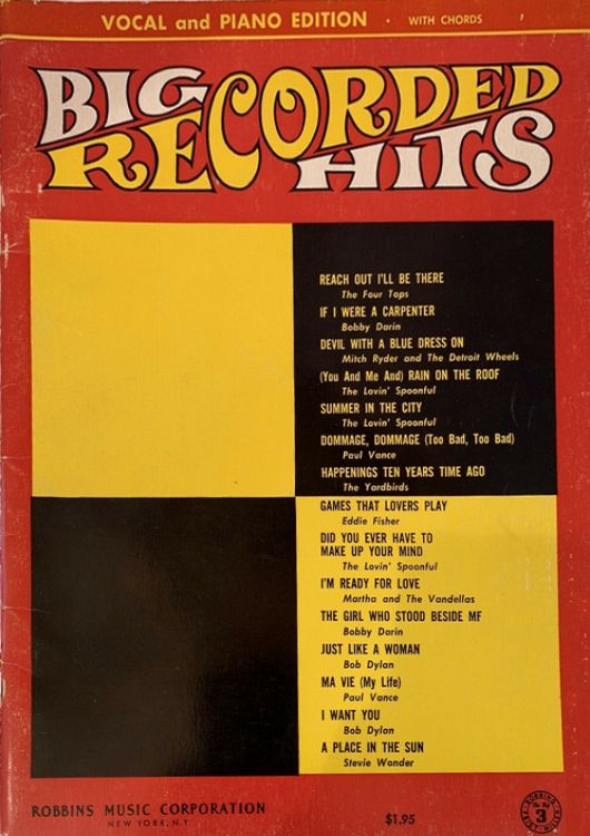 Big Recorded Hits songbook
