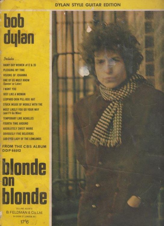 bob dylan blonde on blonde Feldman Ltd. UK songbook