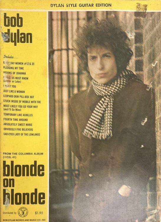bob dylan blonde on blonde Guitar Edition, Bob Dylan Words And Music Co songbook