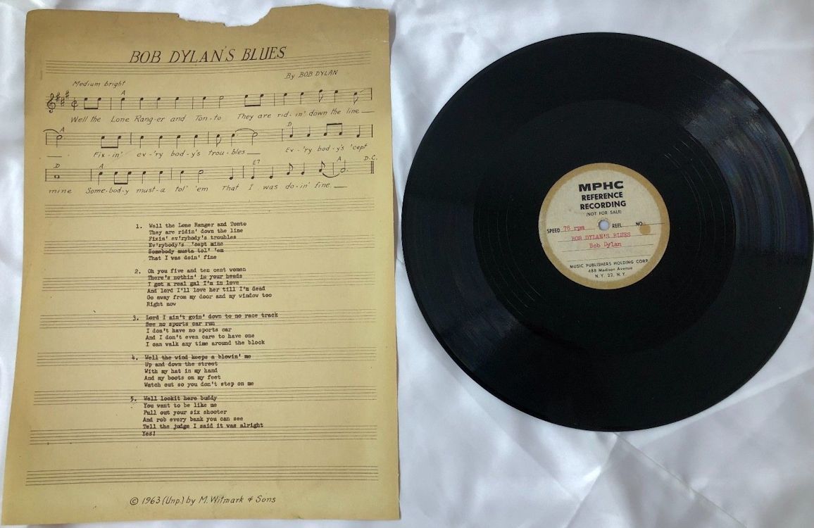 bob dylan's blues acetate sheet music
