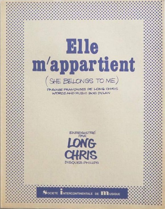 bob dylan elle m'appartient (she belongs to me) sheet music