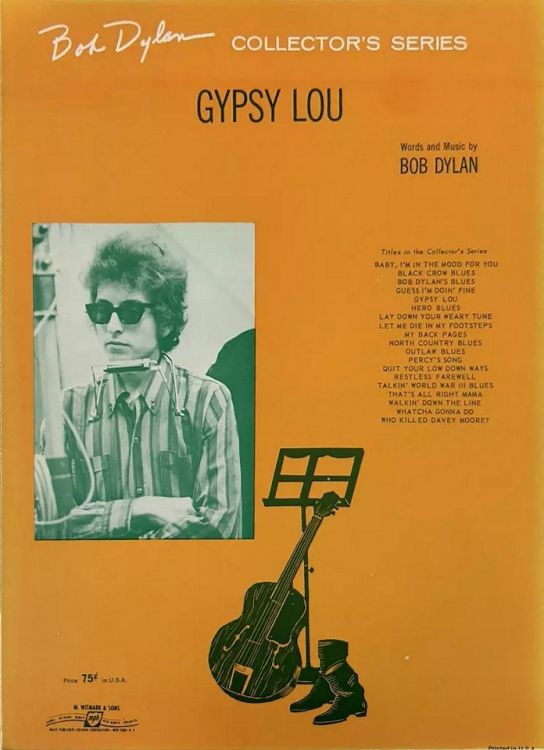 bob dylan gypsy lou sheet music