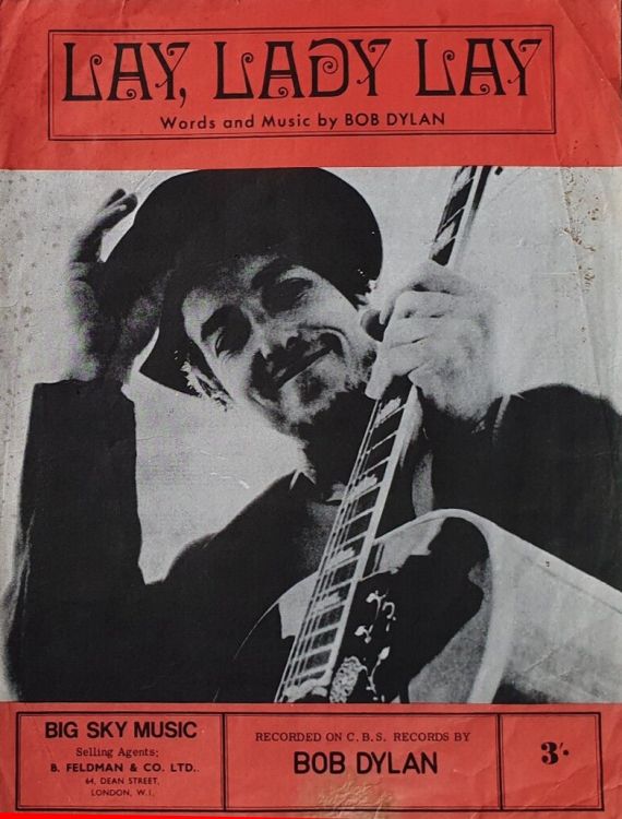 bob dylan lay lady lay Big Sky Music orange sheet music